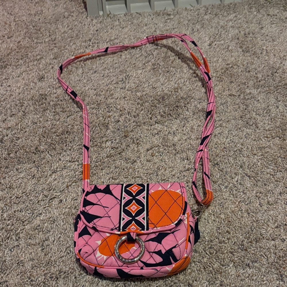 Vera Bradley pink and orange small purse